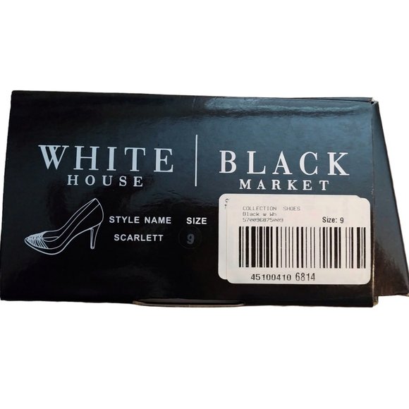 White House Black Market Scarlett Black and White Pumps - Size 9 - Picture 13 of 14